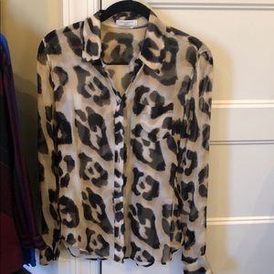 Equipment silk blouse small animal print